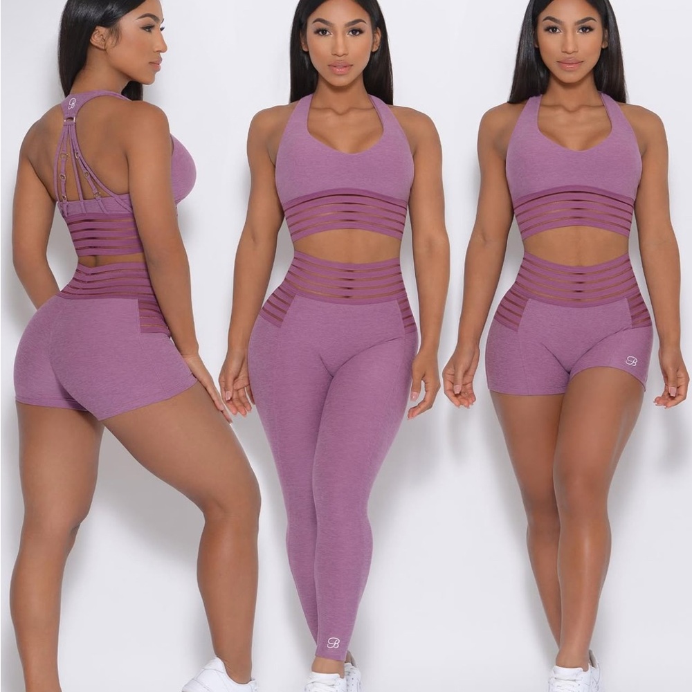 Bombshell Sportswear Purple Mesh Leggings